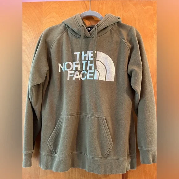 North Face army green hoodie - Picture 1 of 2